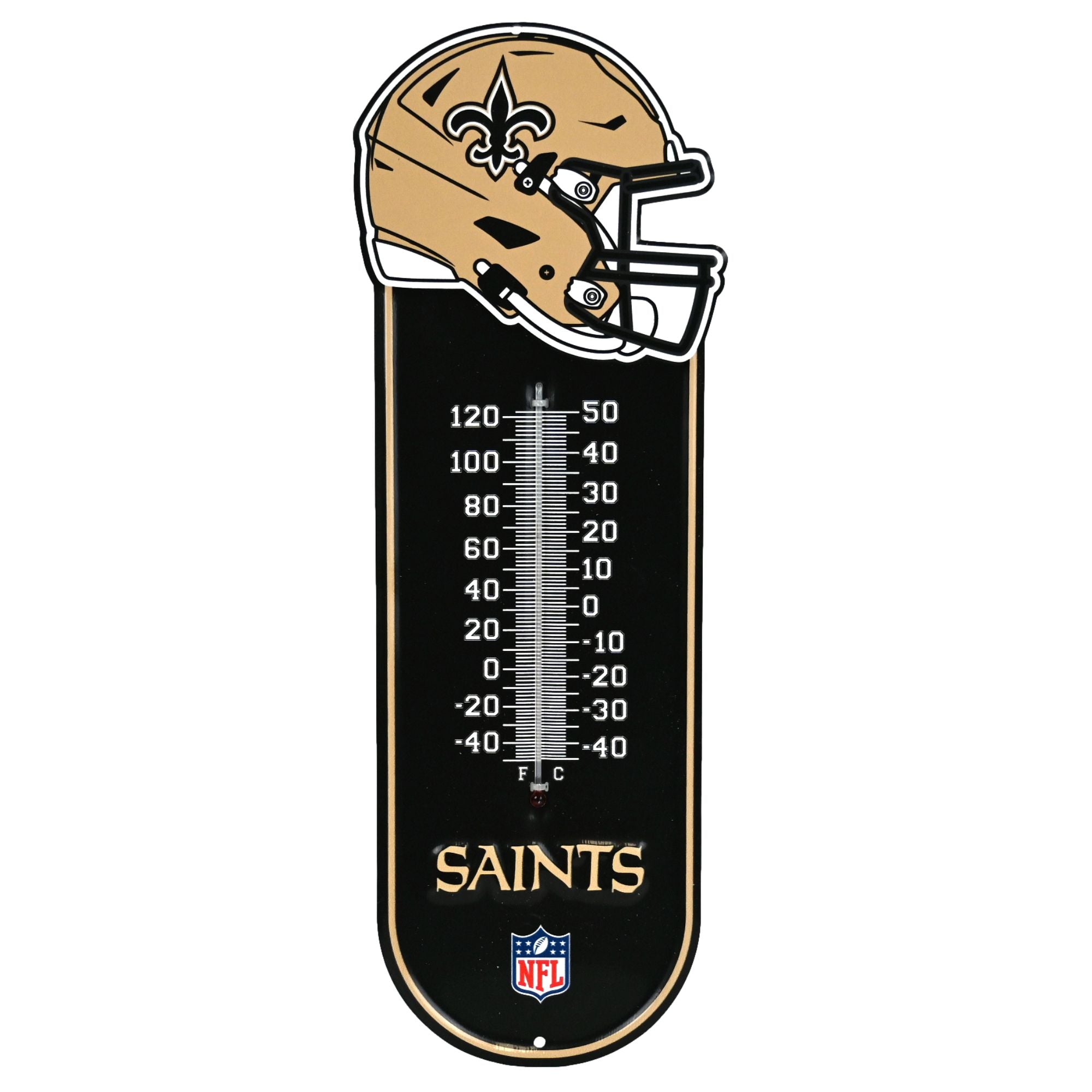 New Orleans Saints - Embossed Steel Thermometer