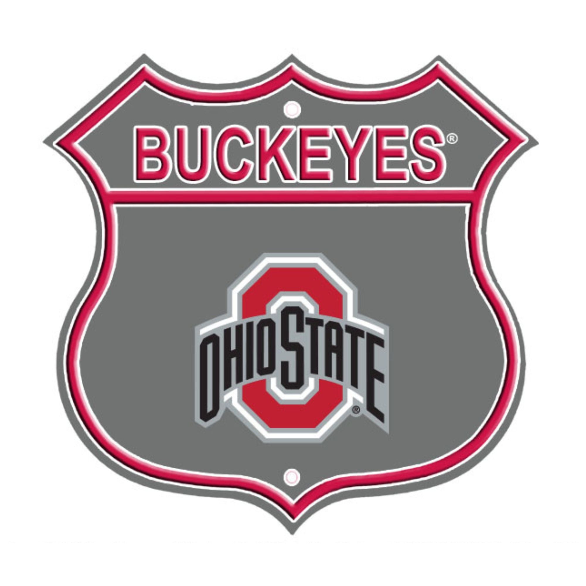 Ohio State Buckeyes Embossed Steel Route Sign