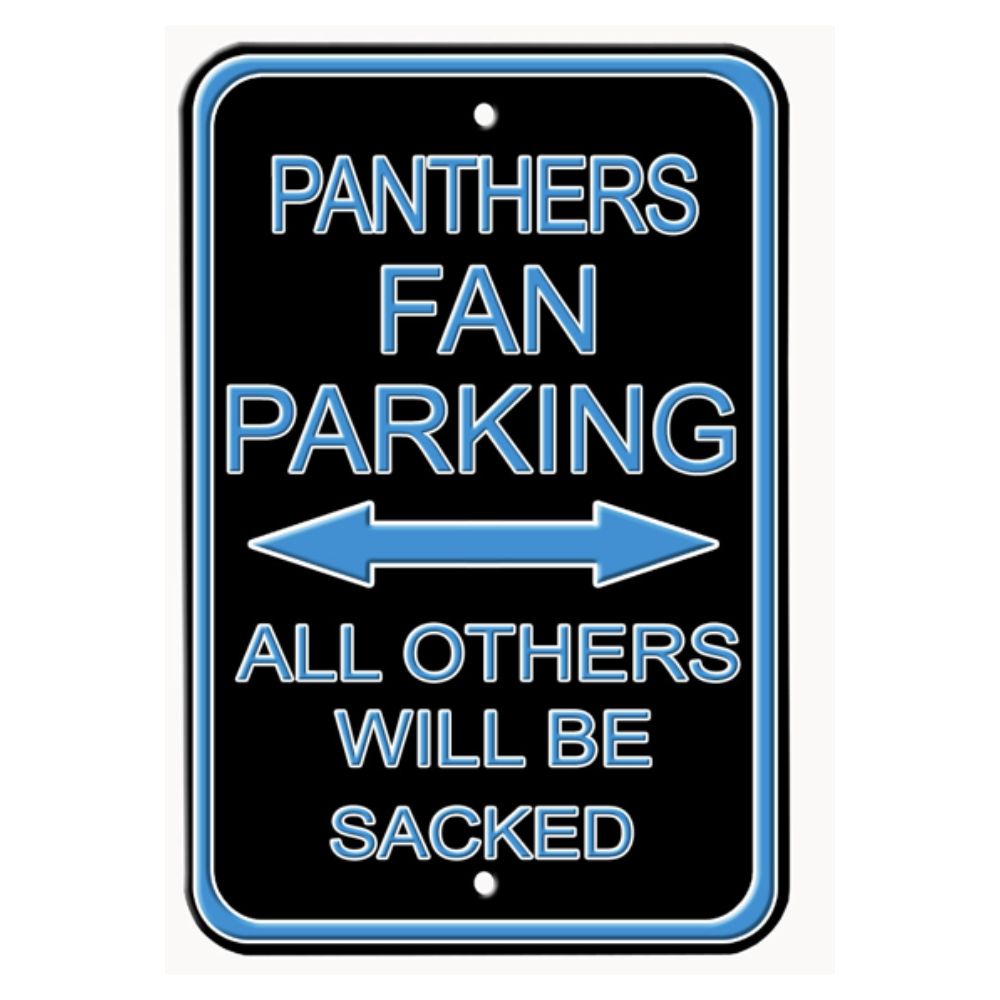 Panthers/Sacked Carolina Panthers - Embossed Steel Parking Sign