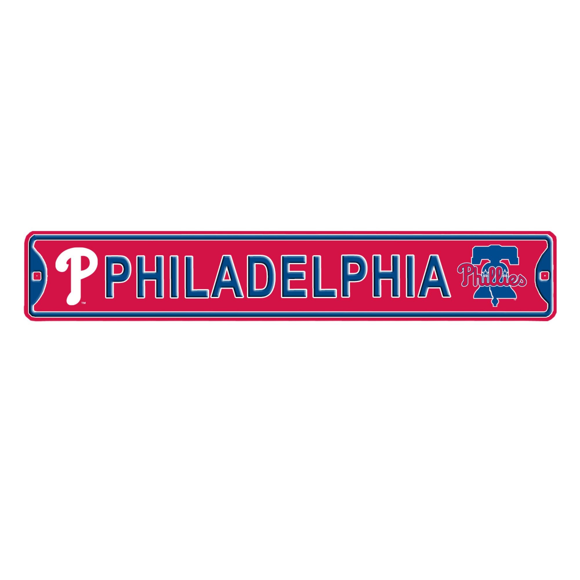 Philadelphia Phillies -CITY LOGO- Steel Embossed MLB Mini Street Sign
