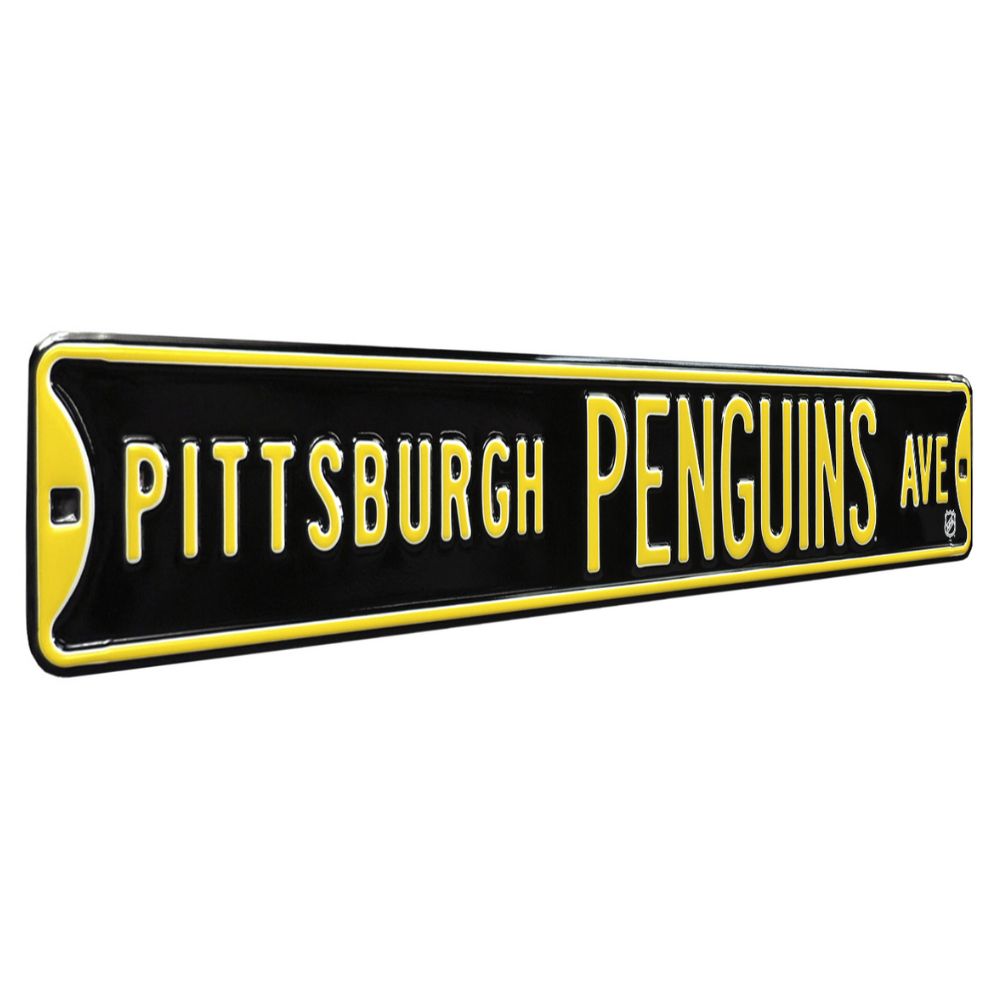 Pittsburgh Penguins- PITTSBURGH PENGUINS AVE -Embossed Steel Street Sign