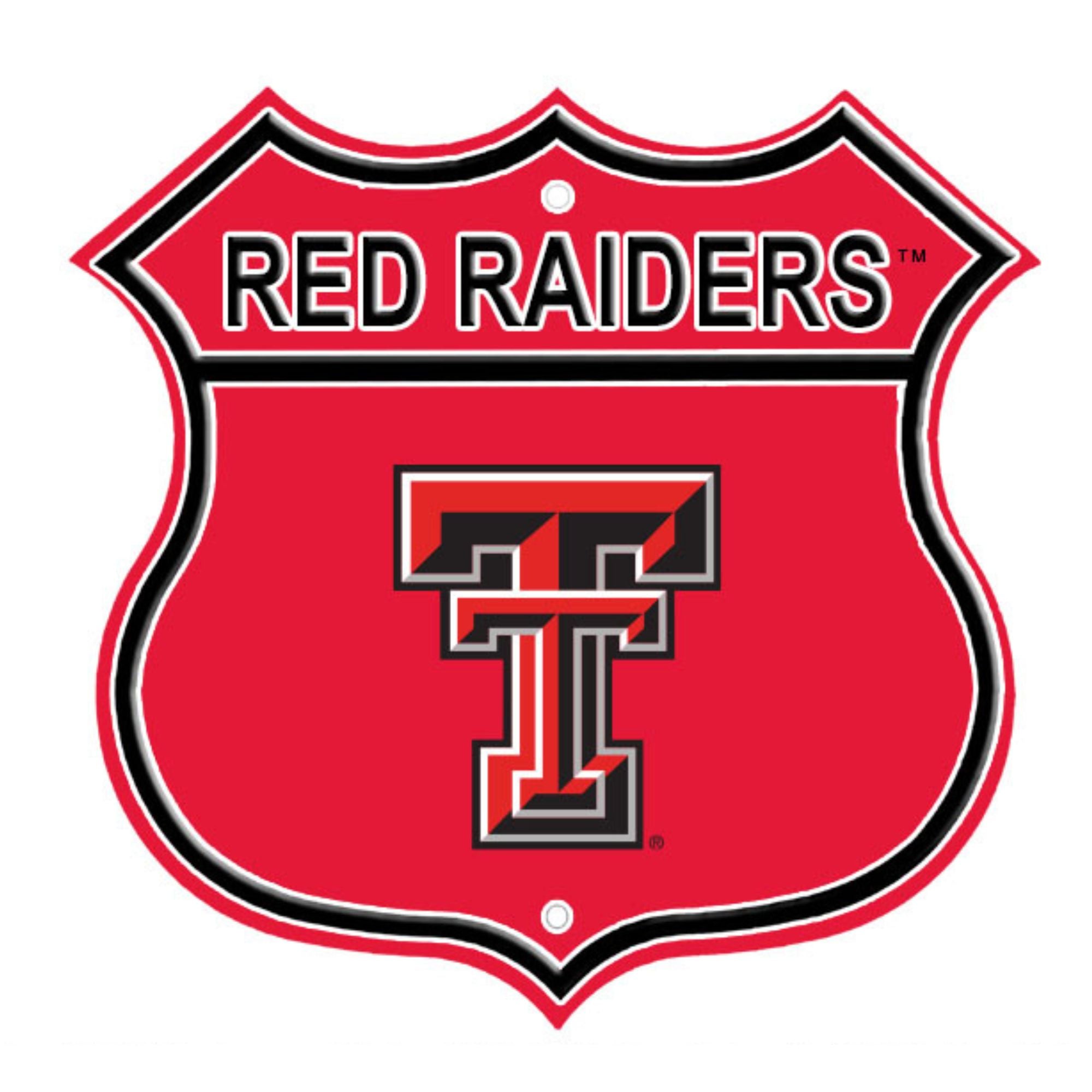 Texas Tech Red Raiders Embossed Steel Route Sign