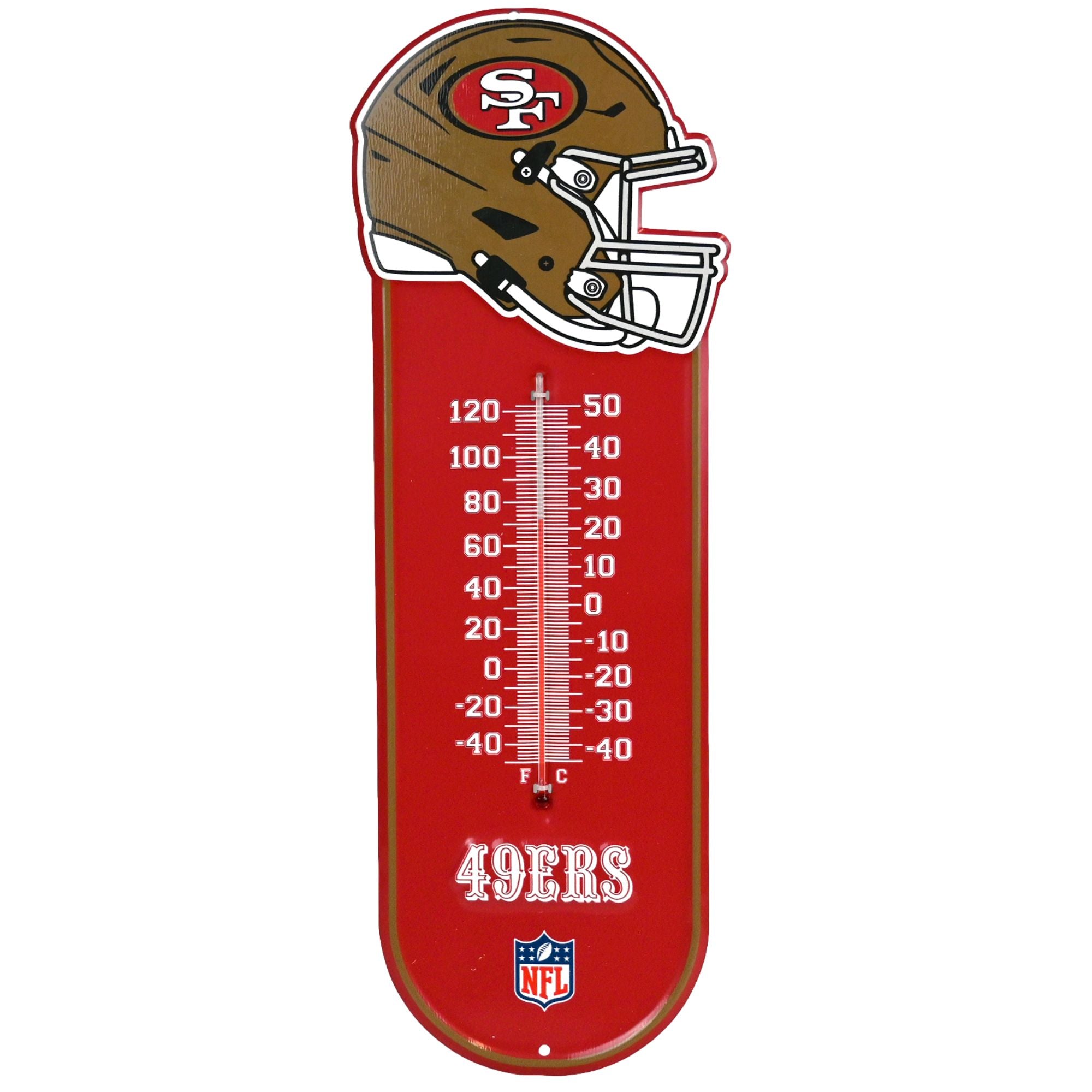 San Francisco 49ers - Embossed Steel Thermometer