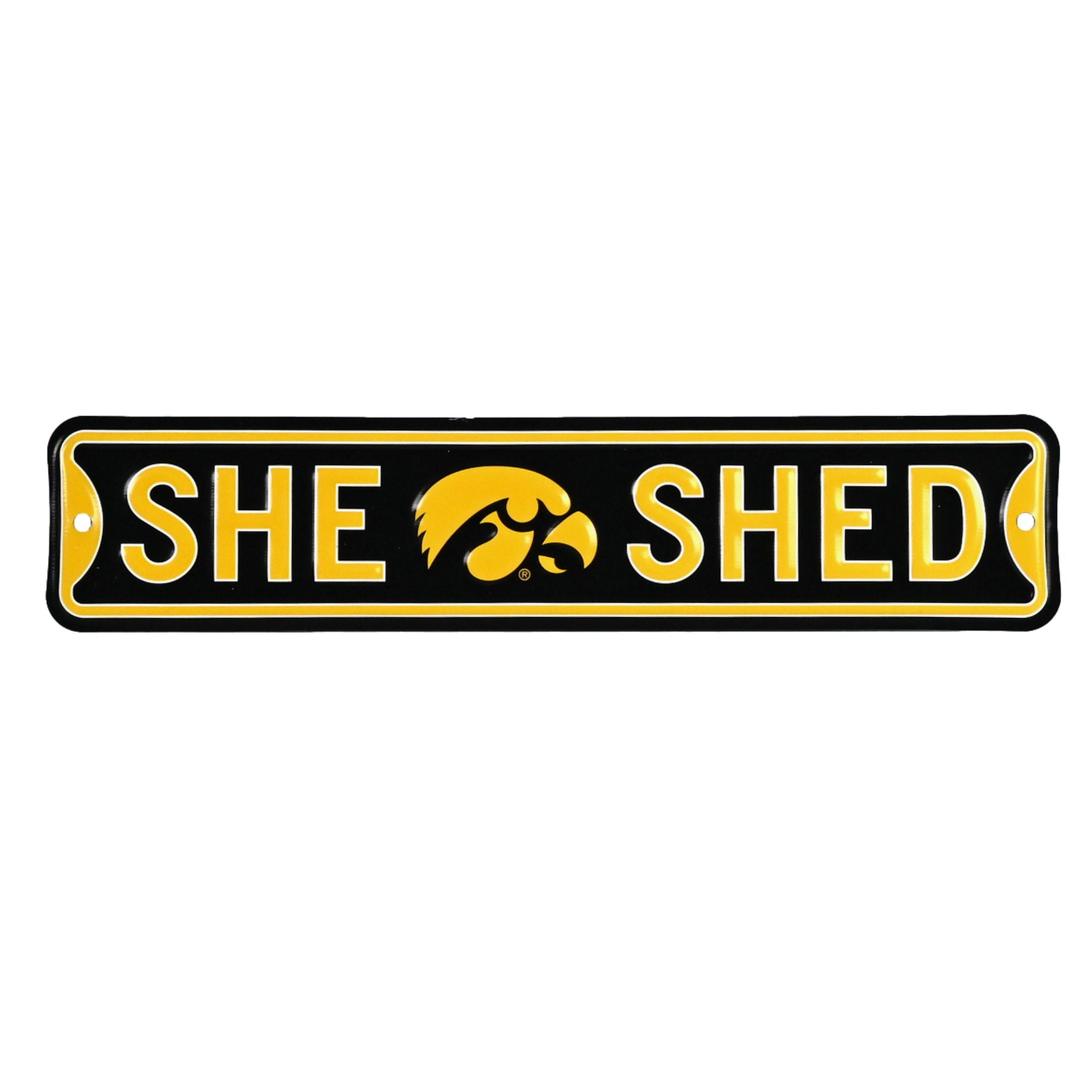 Iowa Hawkeyes - SHE SHED - Steel Street Sign