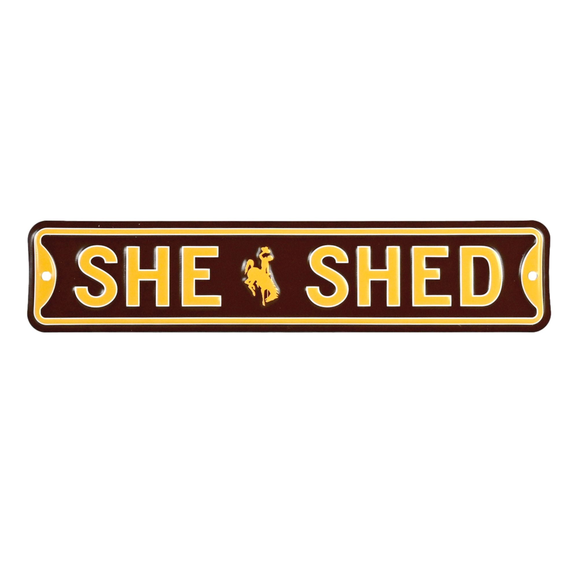 Wyoming Cowboys- SHE SHED - Steel Street Signs