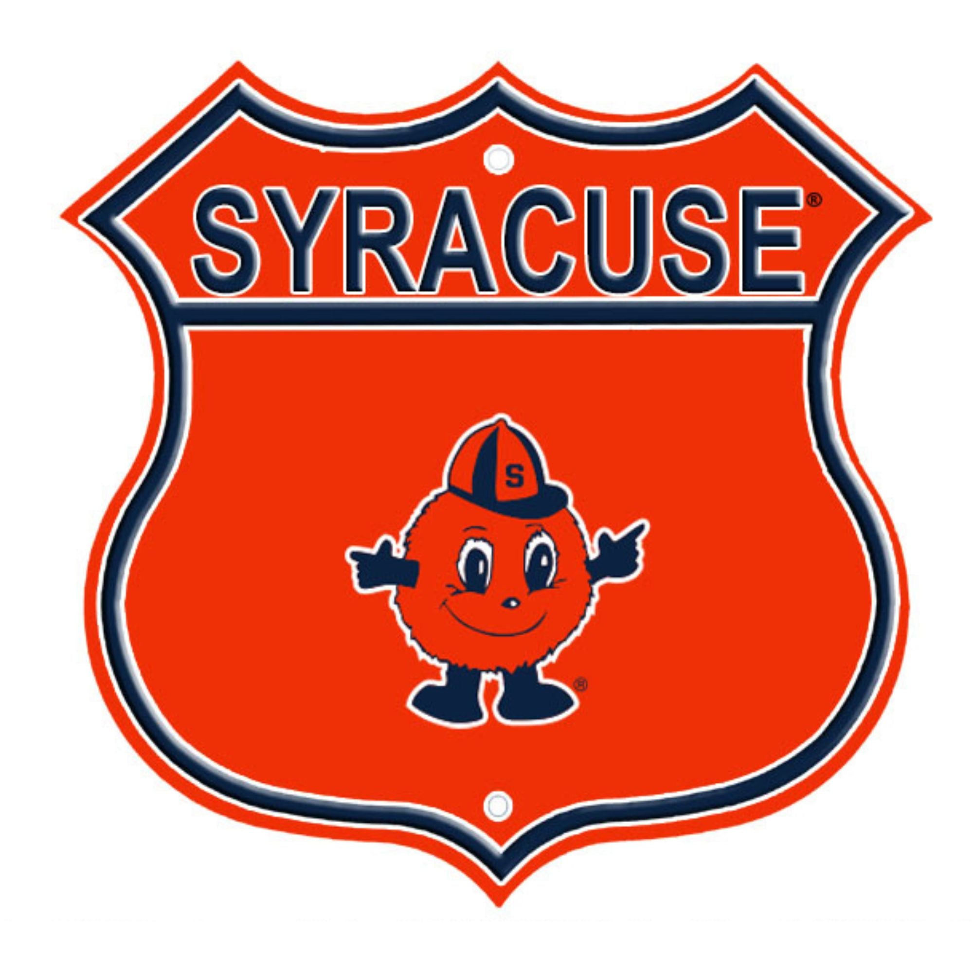 Syracuse Orange Embossed Steel Route Sign