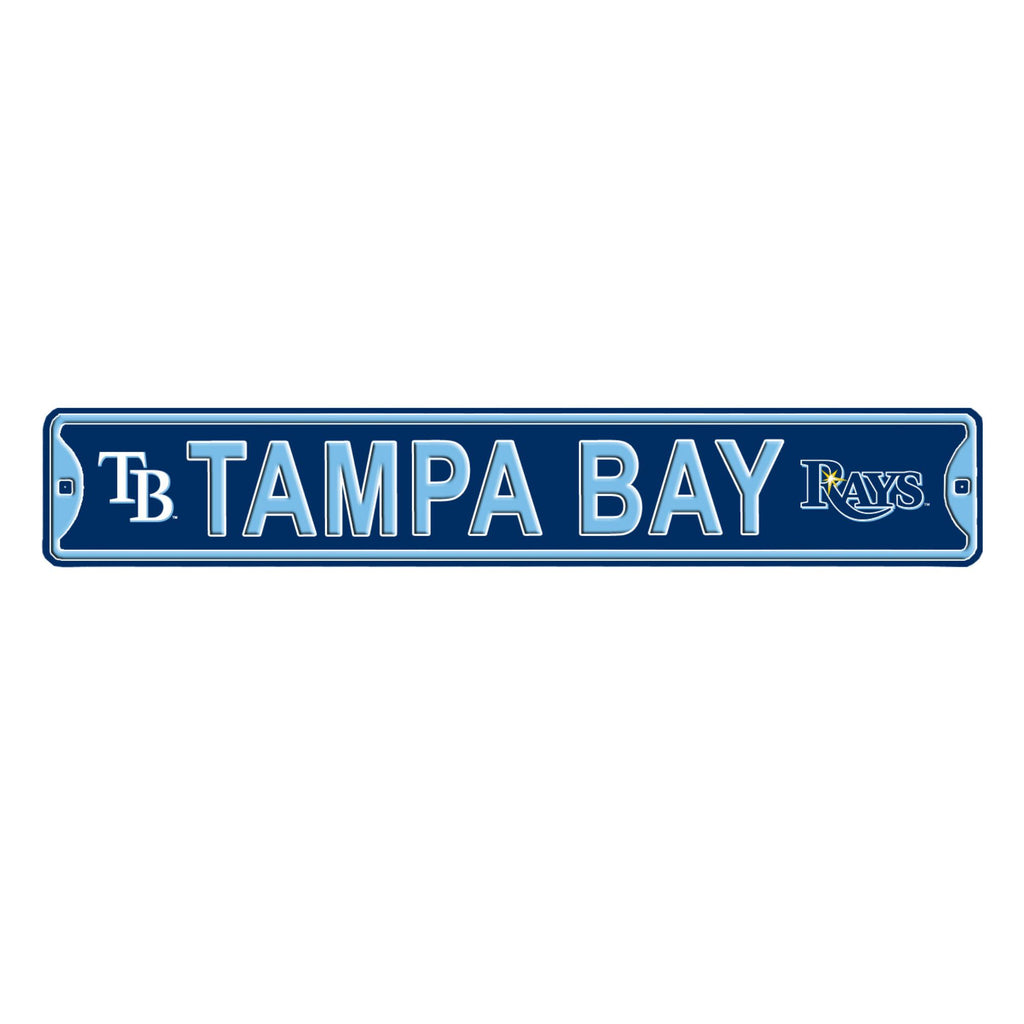 Tampa Bay Rays -CITY LOGO- Steel Embossed MLB Mini Street Sign