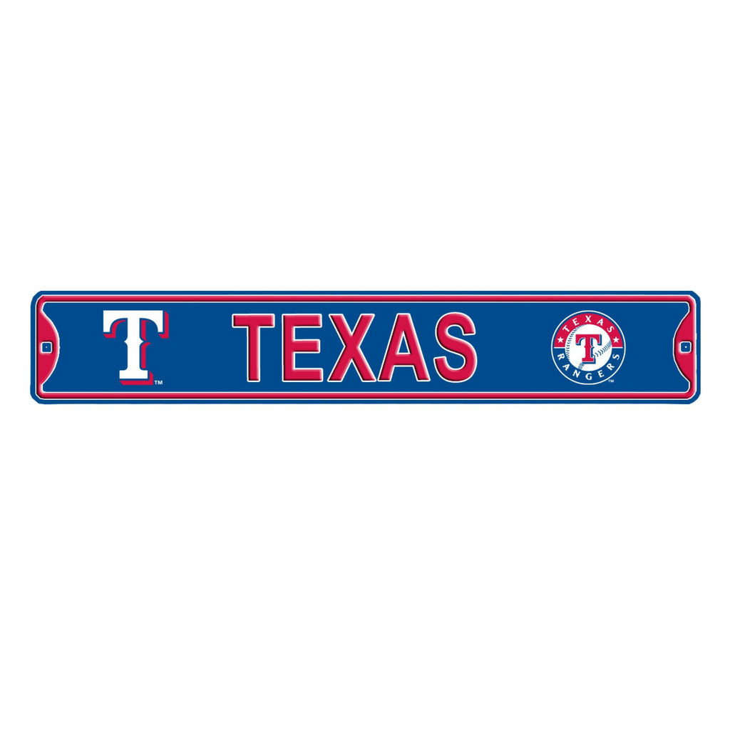Texas Rangers -CITY LOGO- Steel Embossed MLB Mini Street Sign
