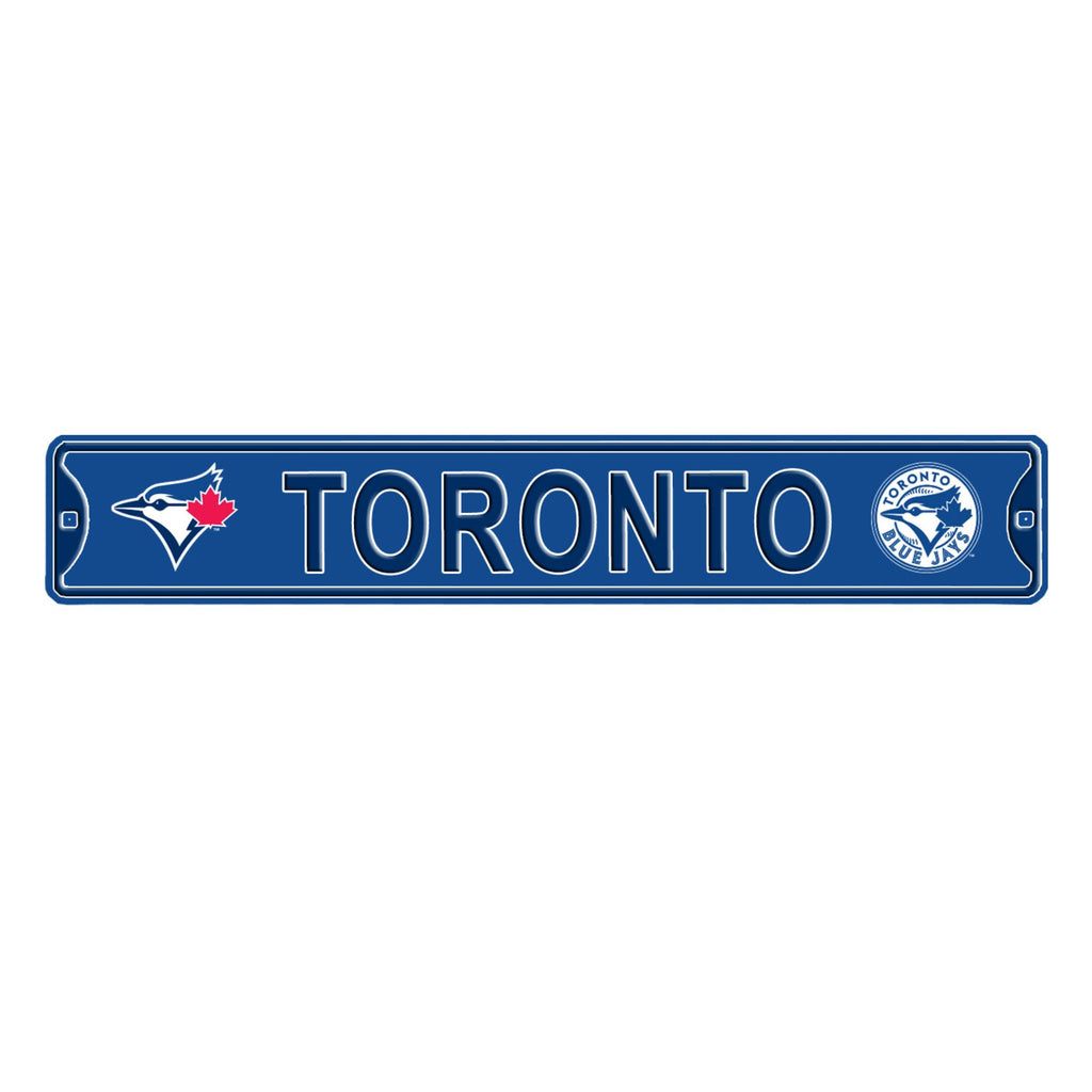 Toronto Blue Jays -CITY LOGO- Steel Embossed MLB Mini Street Sign
