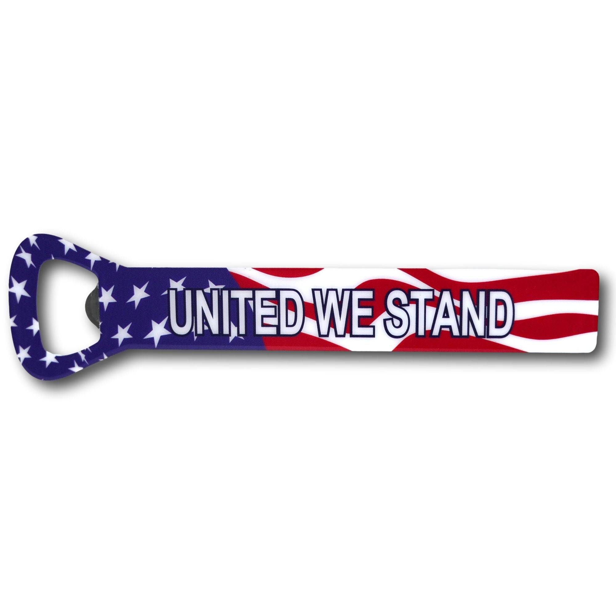 Patriotic Steel Bottle Opener Magnet – United We Stand
