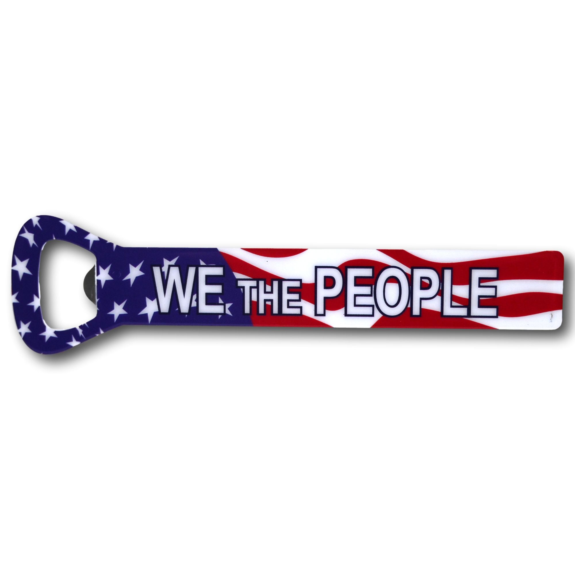 Patriotic Steel Bottle Opener Magnet – We The People