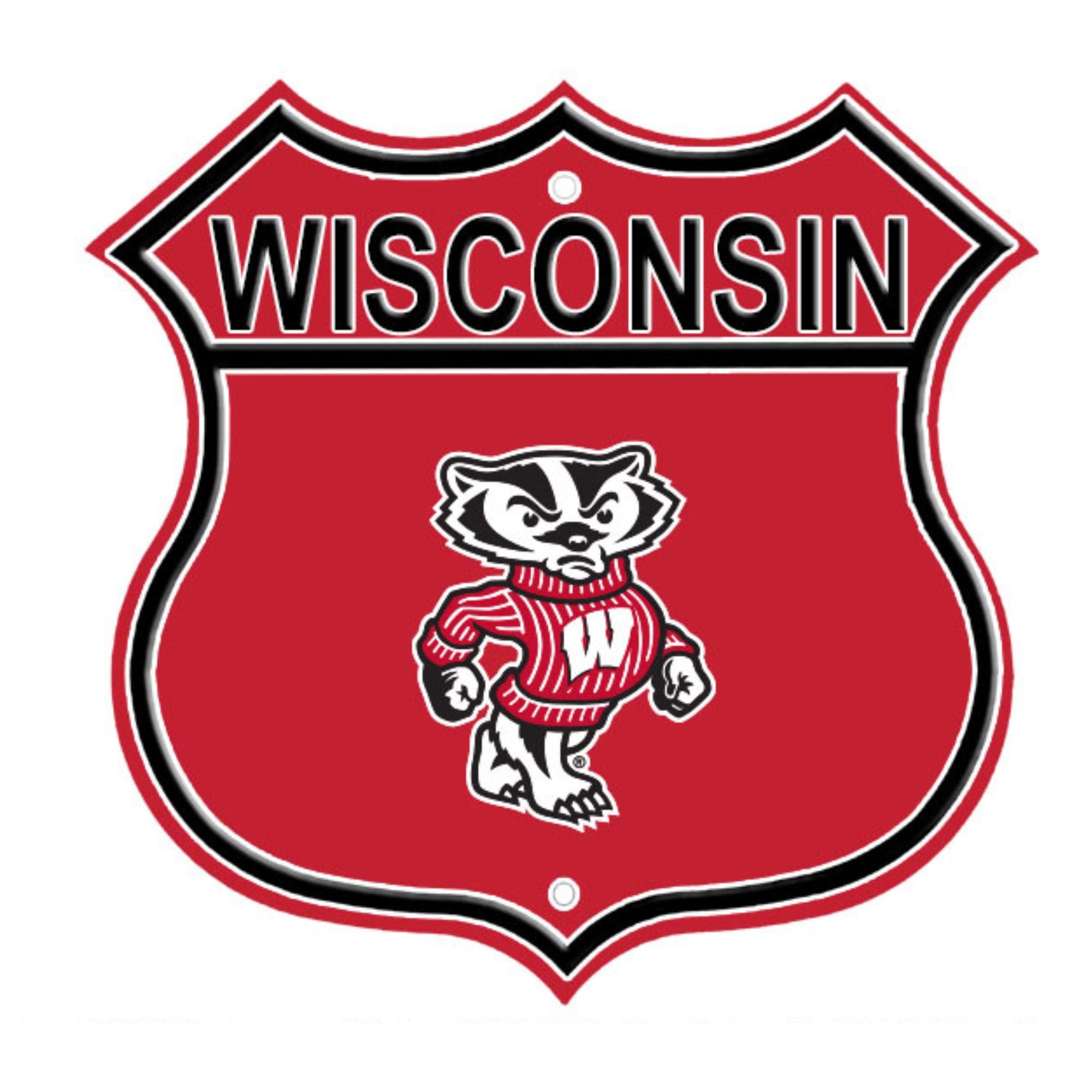 Wisconsin Badgers Embossed Steel Route Sign