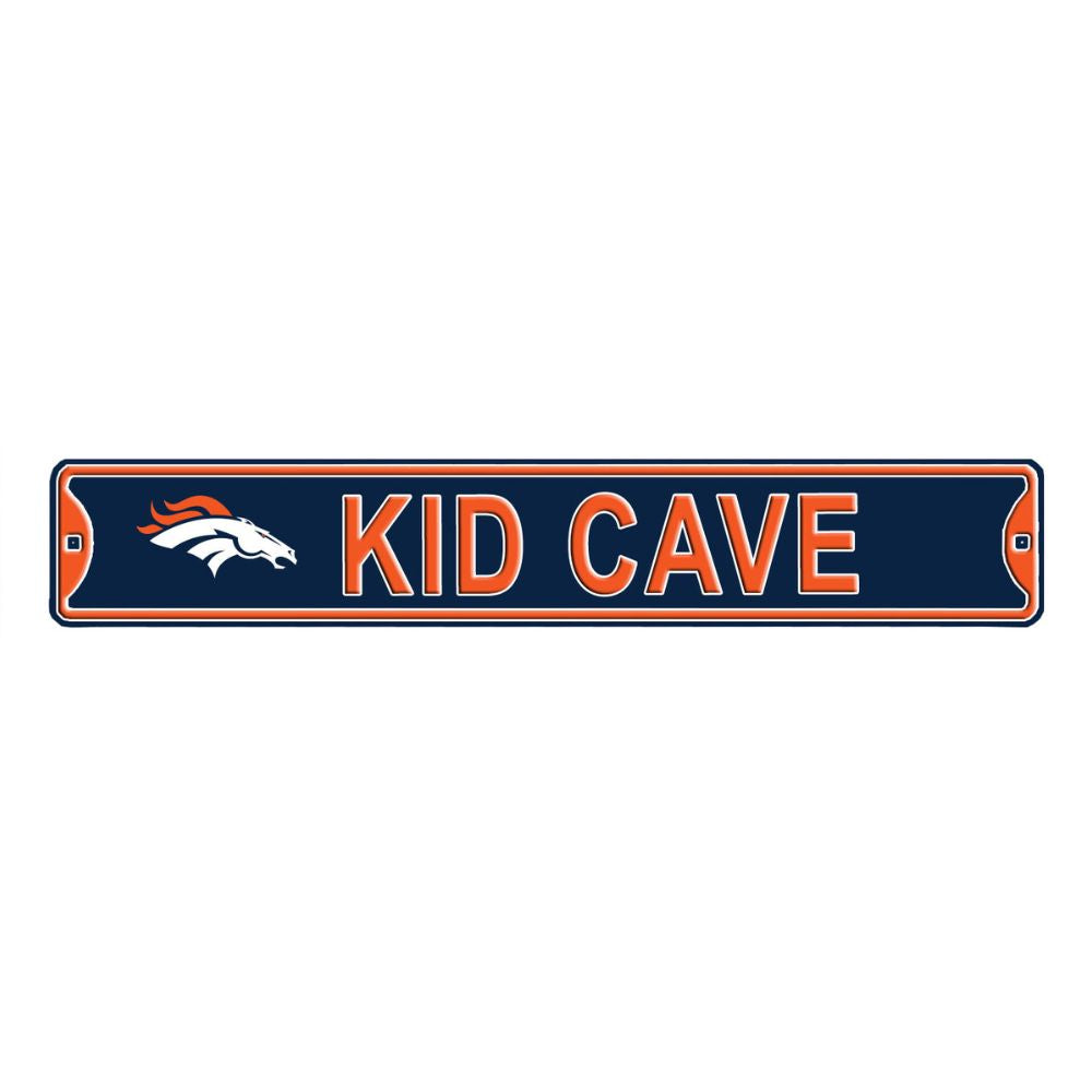 Denver Broncos - KID CAVE -Steel Embossed NFL Mini Street Sign