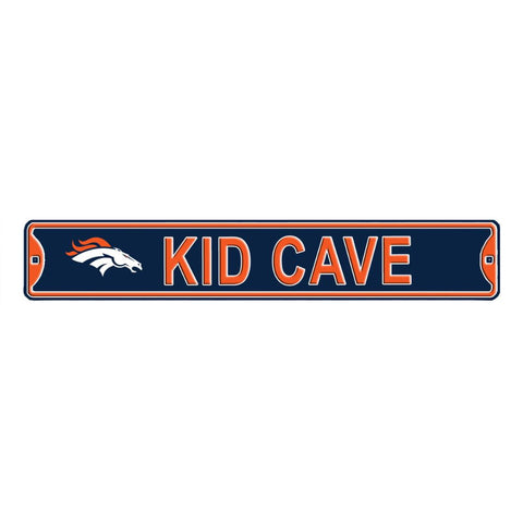Denver Broncos - KID CAVE -Steel Embossed NFL Mini Street Sign