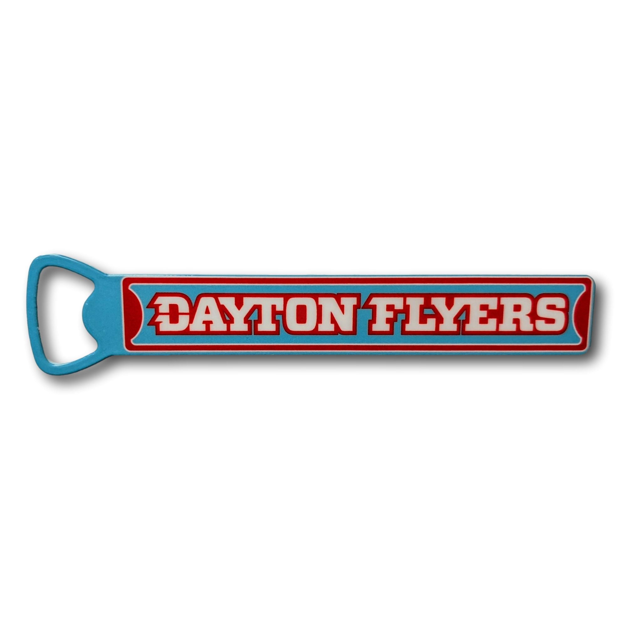 Dayton Flyers - Light Blue, White, Red - Steel Bottle Opener