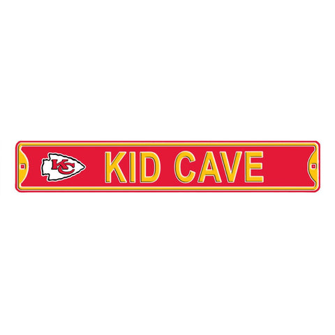 Kansas City Chiefs  - KID CAVE -Steel Embossed NFL Mini Street Sign