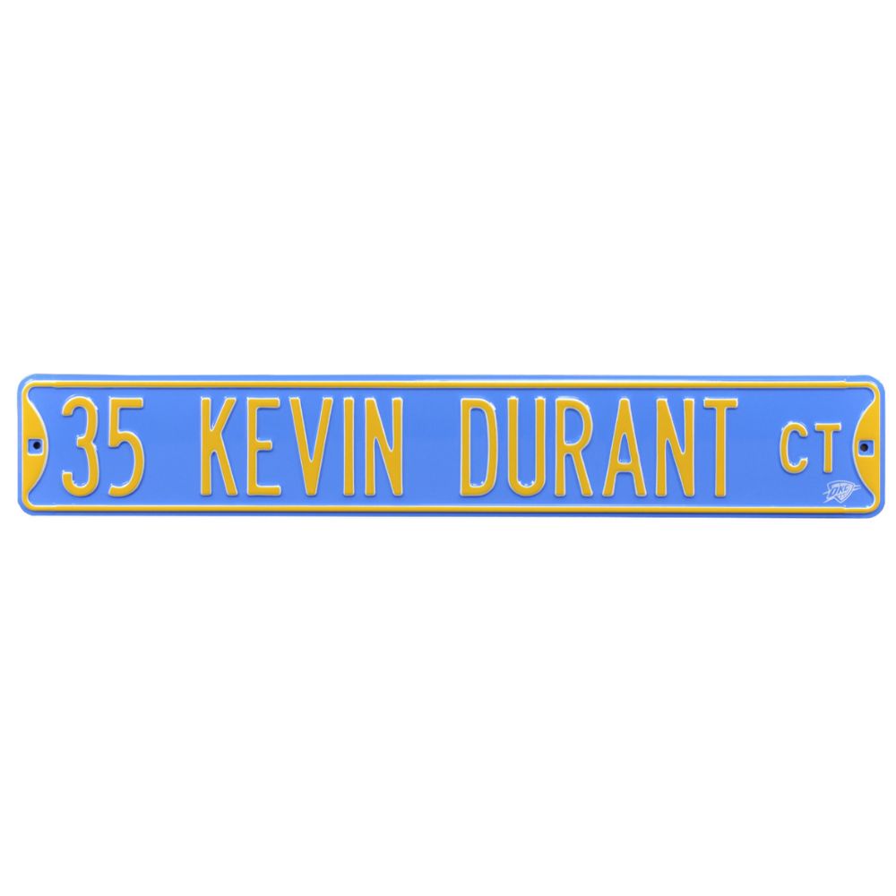 Oklahoma City Thunder - 35 KEVIN DURANT CT - Embossed Steel Street Sign