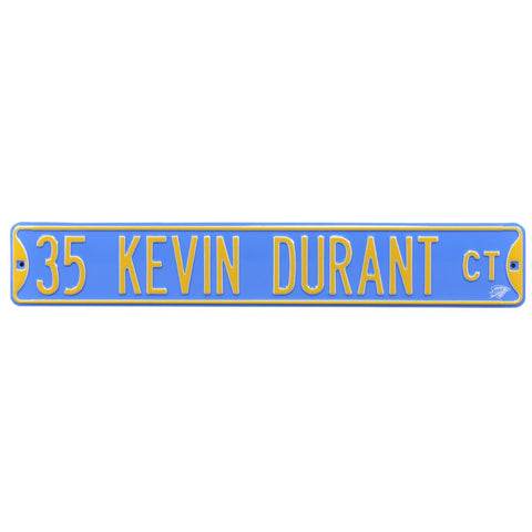 Oklahoma City Thunder - 35 KEVIN DURANT CT - Embossed Steel Street Sign