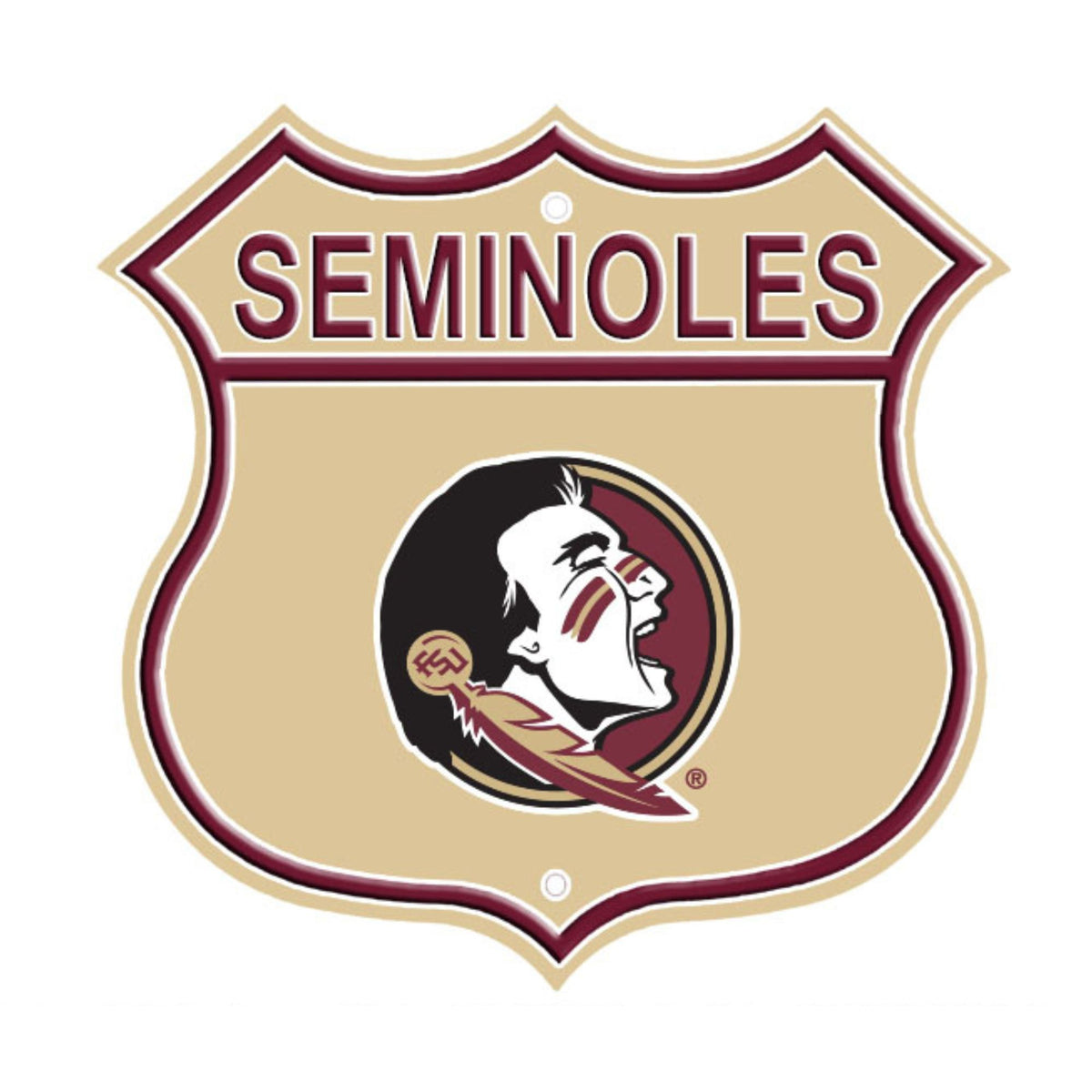 FSU Seminoles Embossed Steel Route Sign – authenticstreetsigns