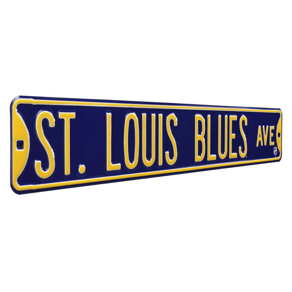 St. Louis Blues- ST. LOUIS BLUES AVE -Embossed Steel Street Sign