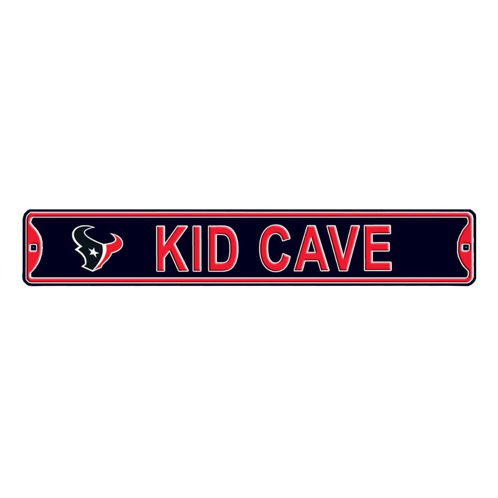 Houston Texans - KID CAVE -Steel Embossed NFL Mini Street Sign