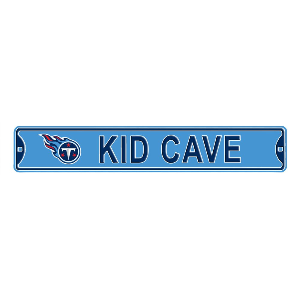 Tennessee Titians - KID CAVE -Steel Embossed NFL Mini Street Sign