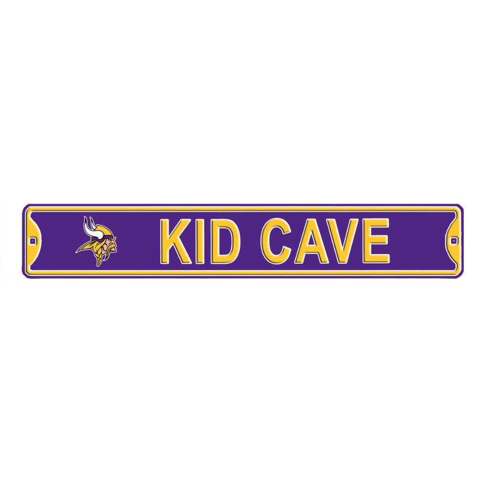 Minnesota Vikings - KID CAVE -Steel Embossed NFL Mini Street Sign