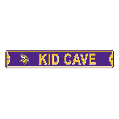 Minnesota Vikings - KID CAVE -Steel Embossed NFL Mini Street Sign