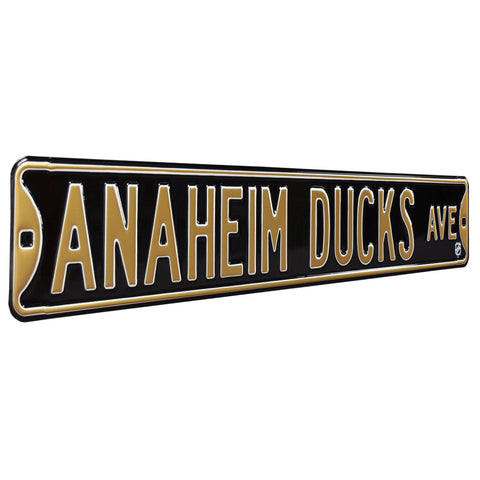 Anaheim Ducks - ANAHEIM DUCKS AVE - Embossed Steel Street Sign