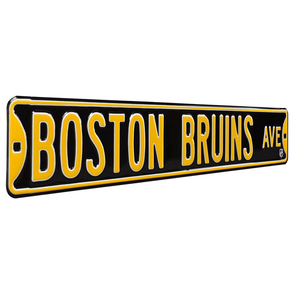 Boston Bruins - BOSTON BRUINS AVE - Embossed Steel Street Sign