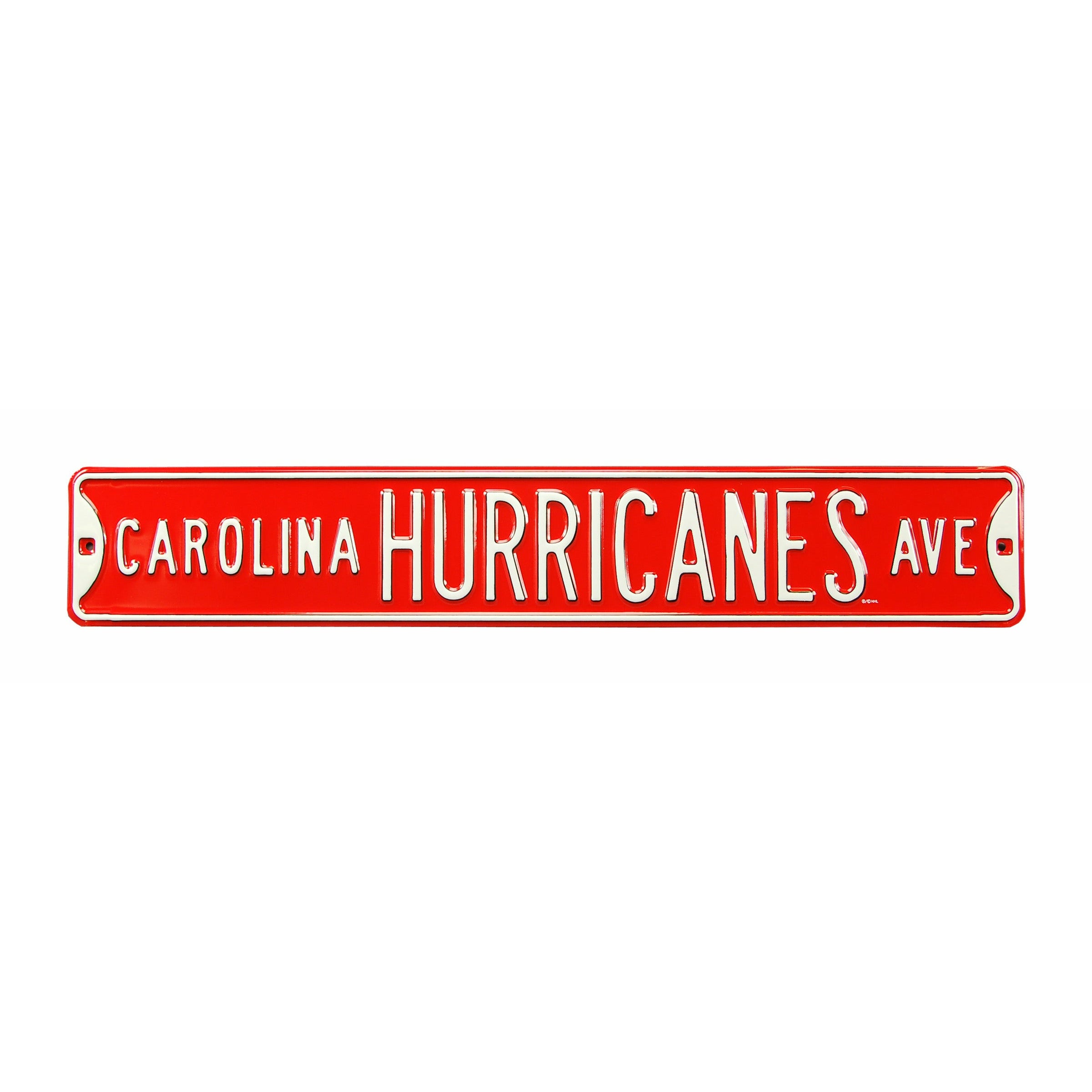 Carolina Hurricanes - HURRICANES AVE - Embossed Steel Street Sign