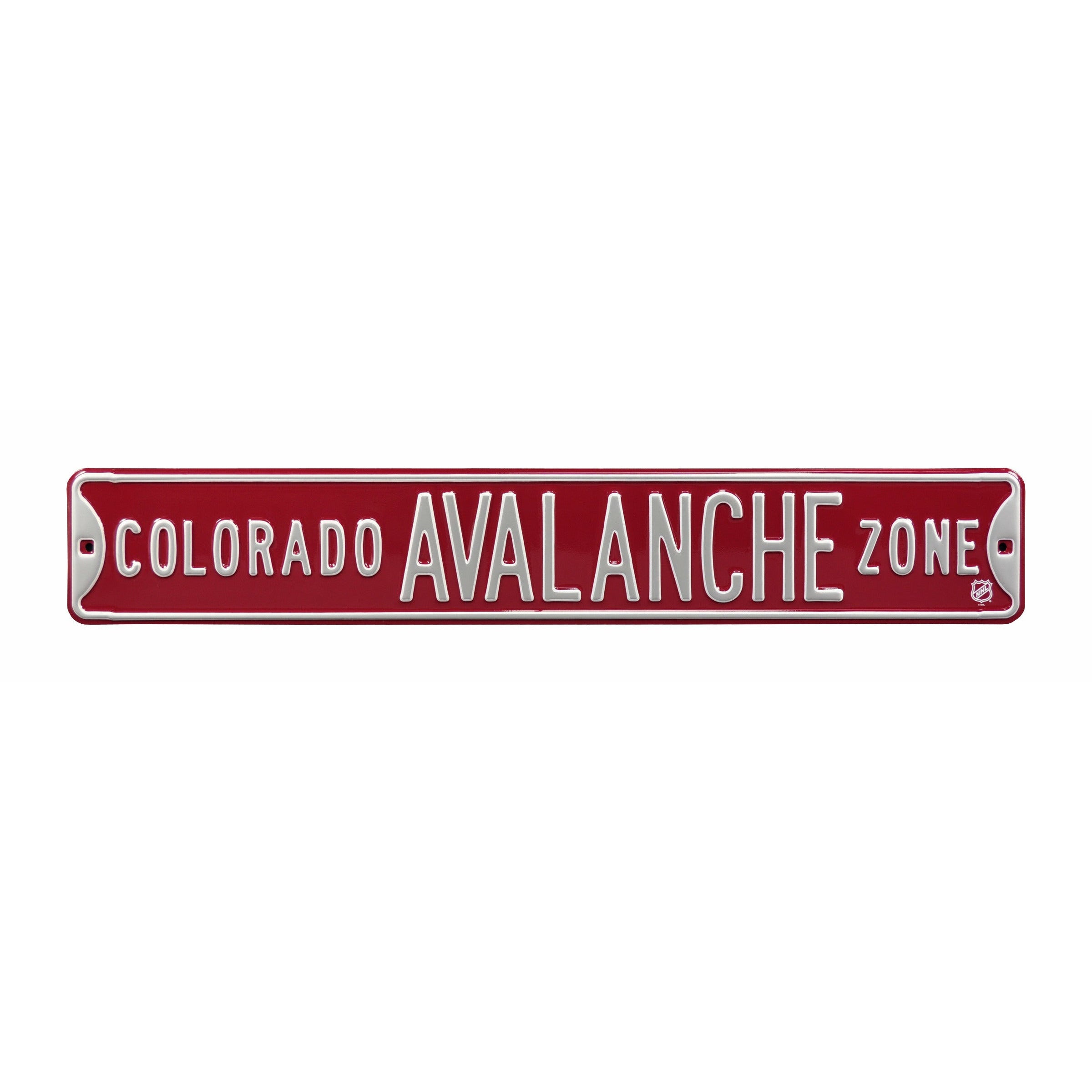 Colorado Avalanche - AVALANCHE ZONE - Embossed Steel Street Sign