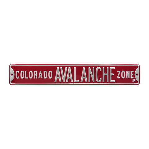 Colorado Avalanche - AVALANCHE ZONE - Embossed Steel Street Sign