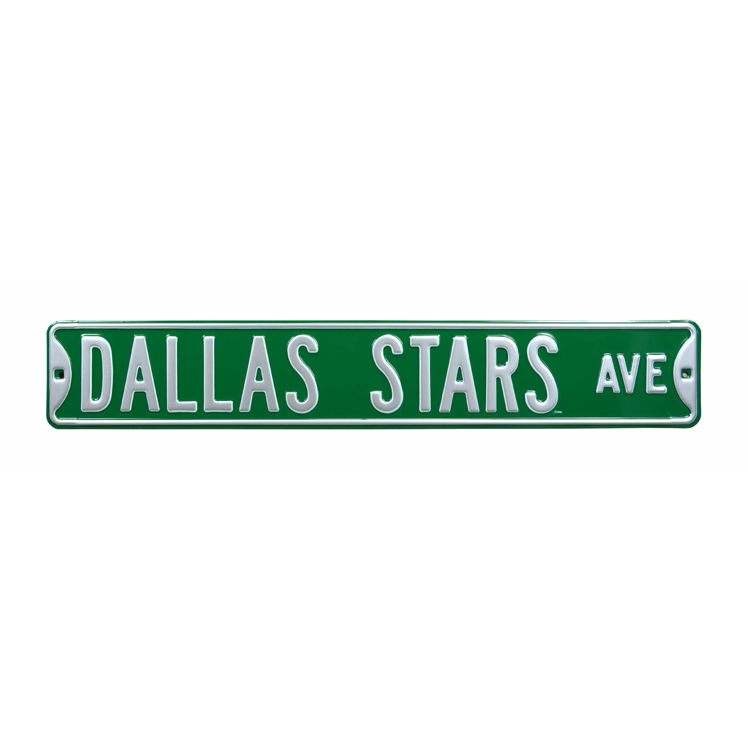Dallas Stars - DALLAS STARS AVE - Embossed Steel Street Sign