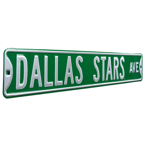 Dallas Stars - DALLAS STARS AVE - Embossed Steel Street Sign