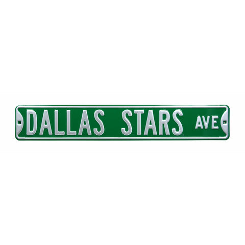 Dallas Stars - DALLAS STARS AVE - Embossed Steel Street Sign