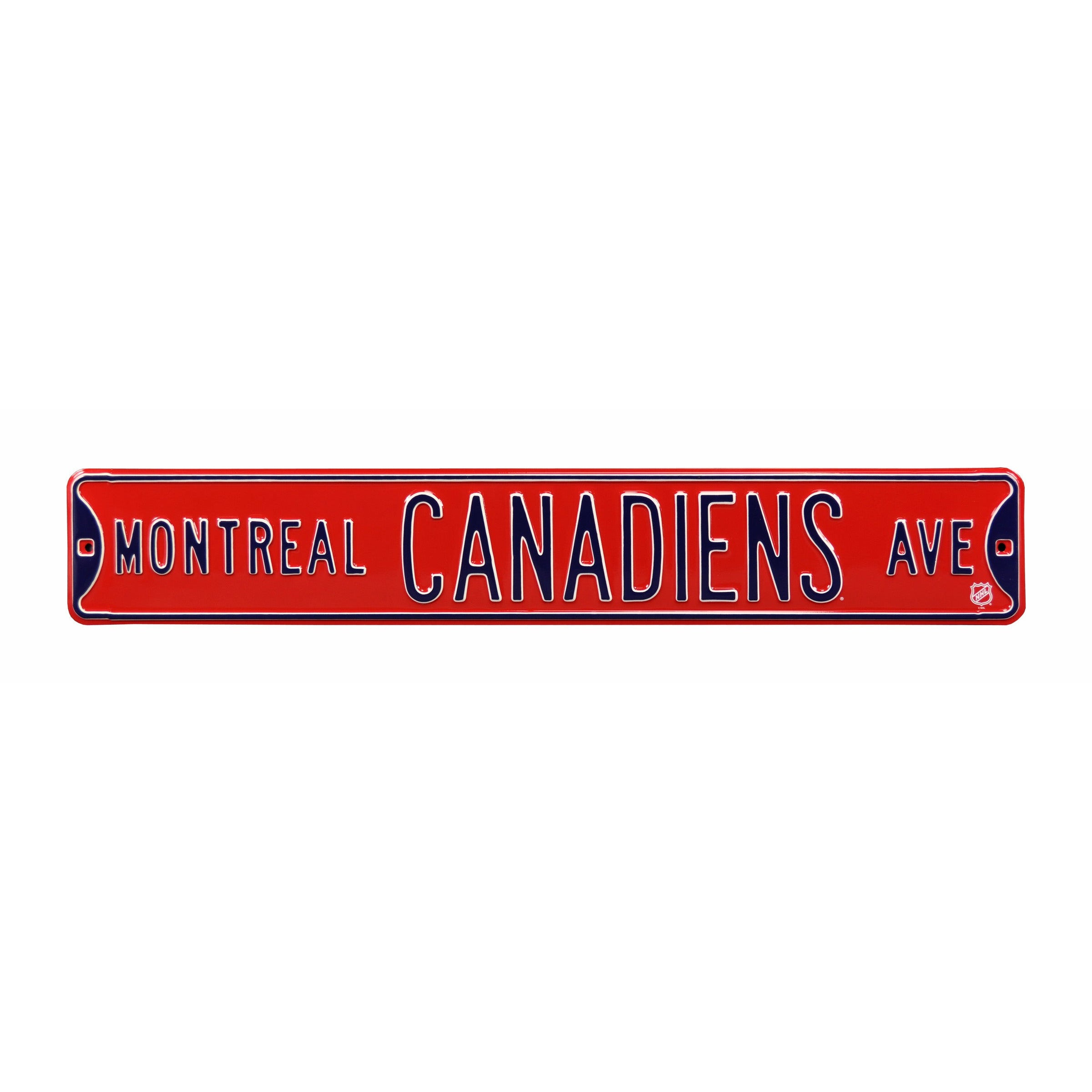 Montreal Canadiens - CANADIENS AVE - Embossed Steel Street Sign