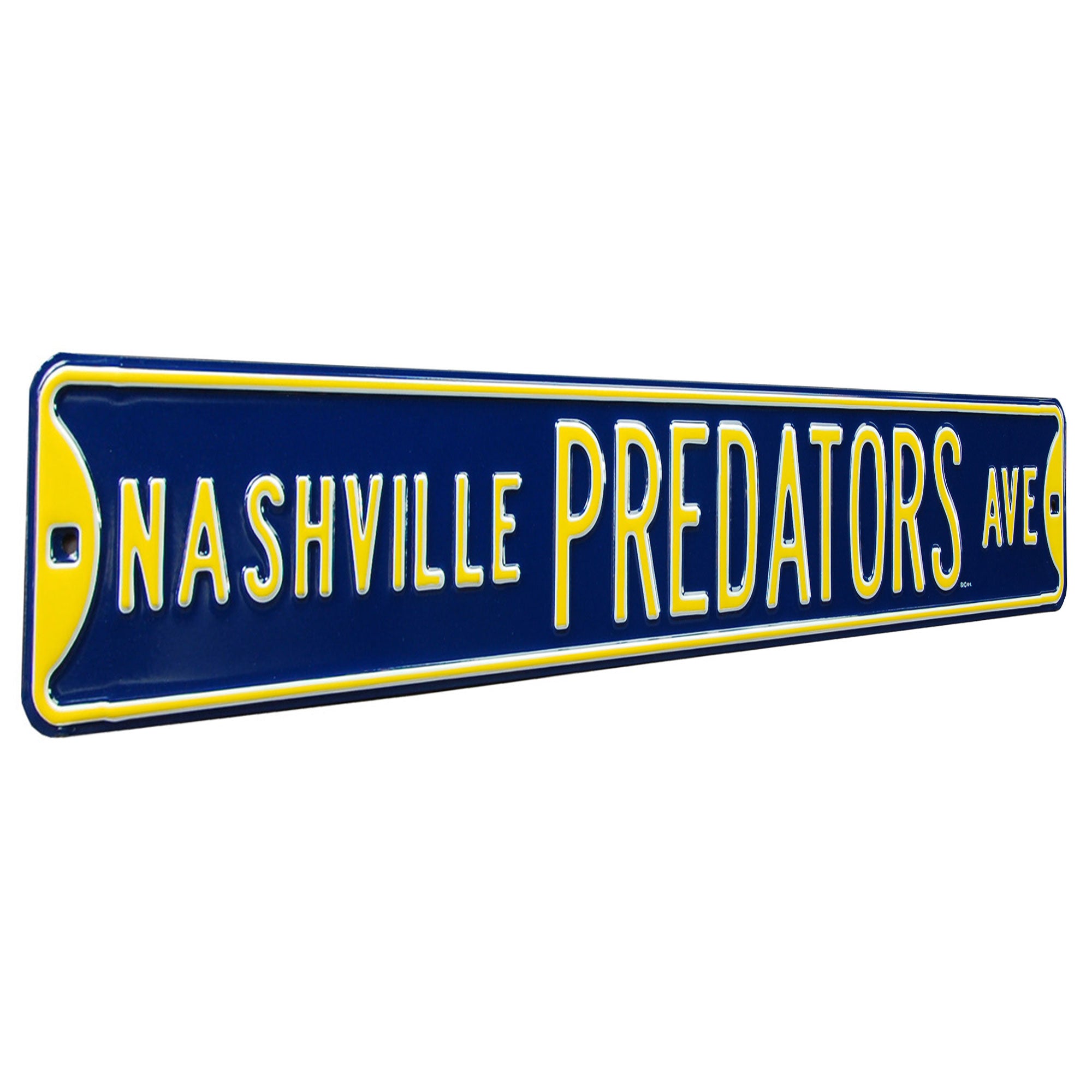 Nashville Predators - PREDATORS AVE - Embossed Steel Street Sign
