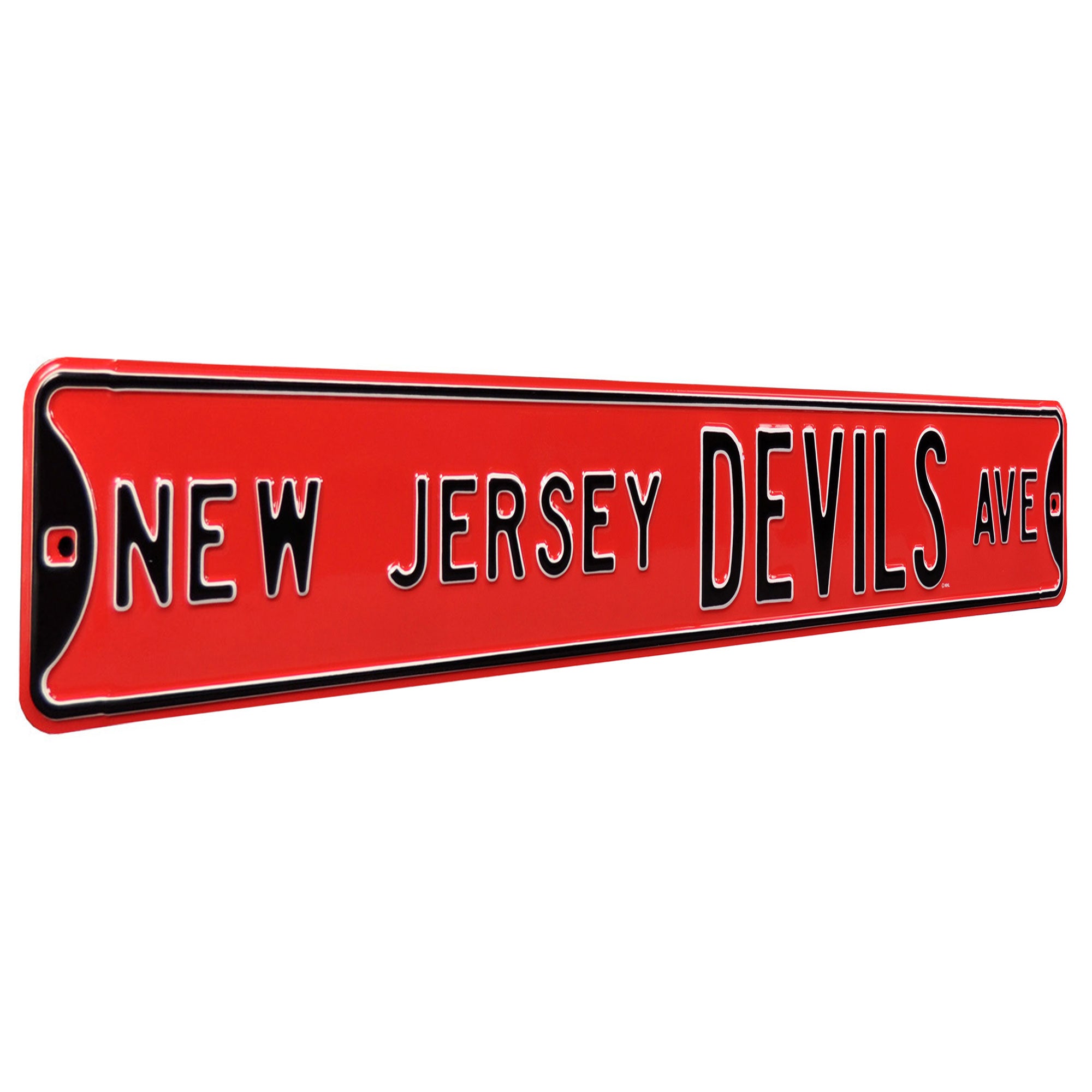 New Jersey Devils - DEVILS AVE - Embossed Steel Street Sign