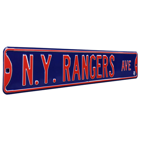 New York Rangers - NY RANGERS AVE - Embossed Steel Street Sign