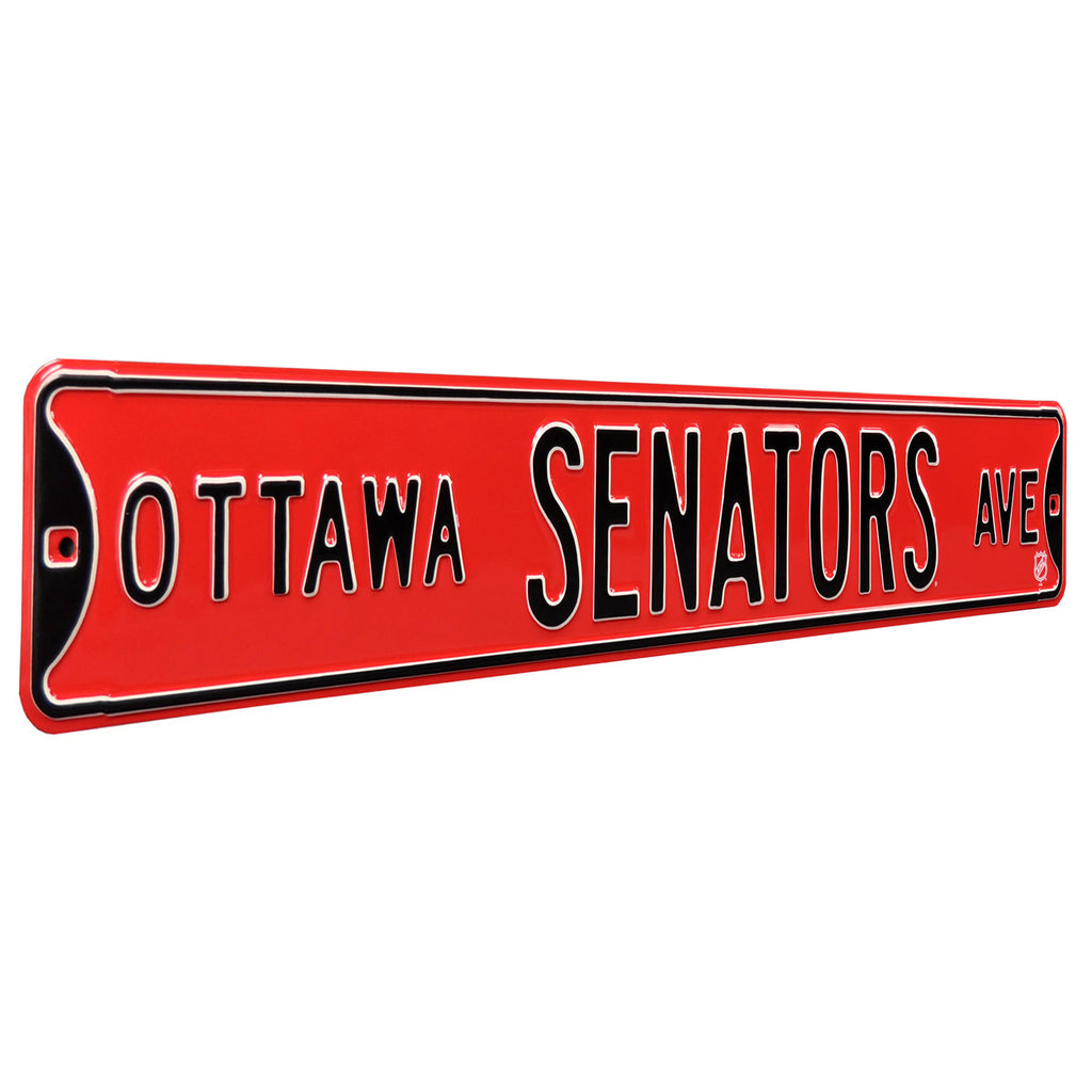 Ottawa Senators - OTTAWA SENATORS AVE - Embossed Steel Street Sign