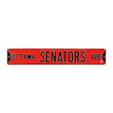 Ottawa Senators - OTTAWA SENATORS AVE - Embossed Steel Street Sign