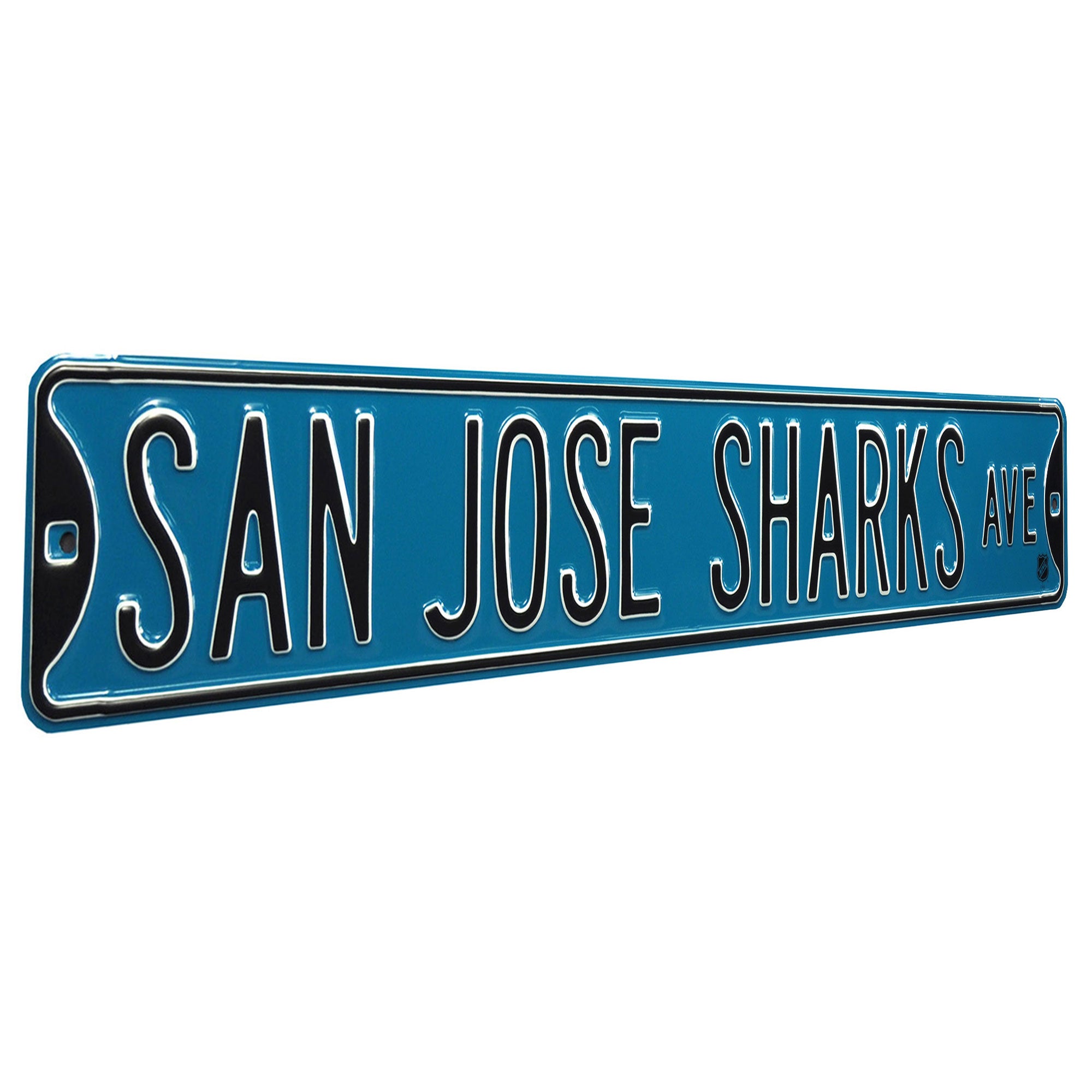 San Jose Sharks - SAN JOSE SHARKS AVE - Embossed Steel Street Sign