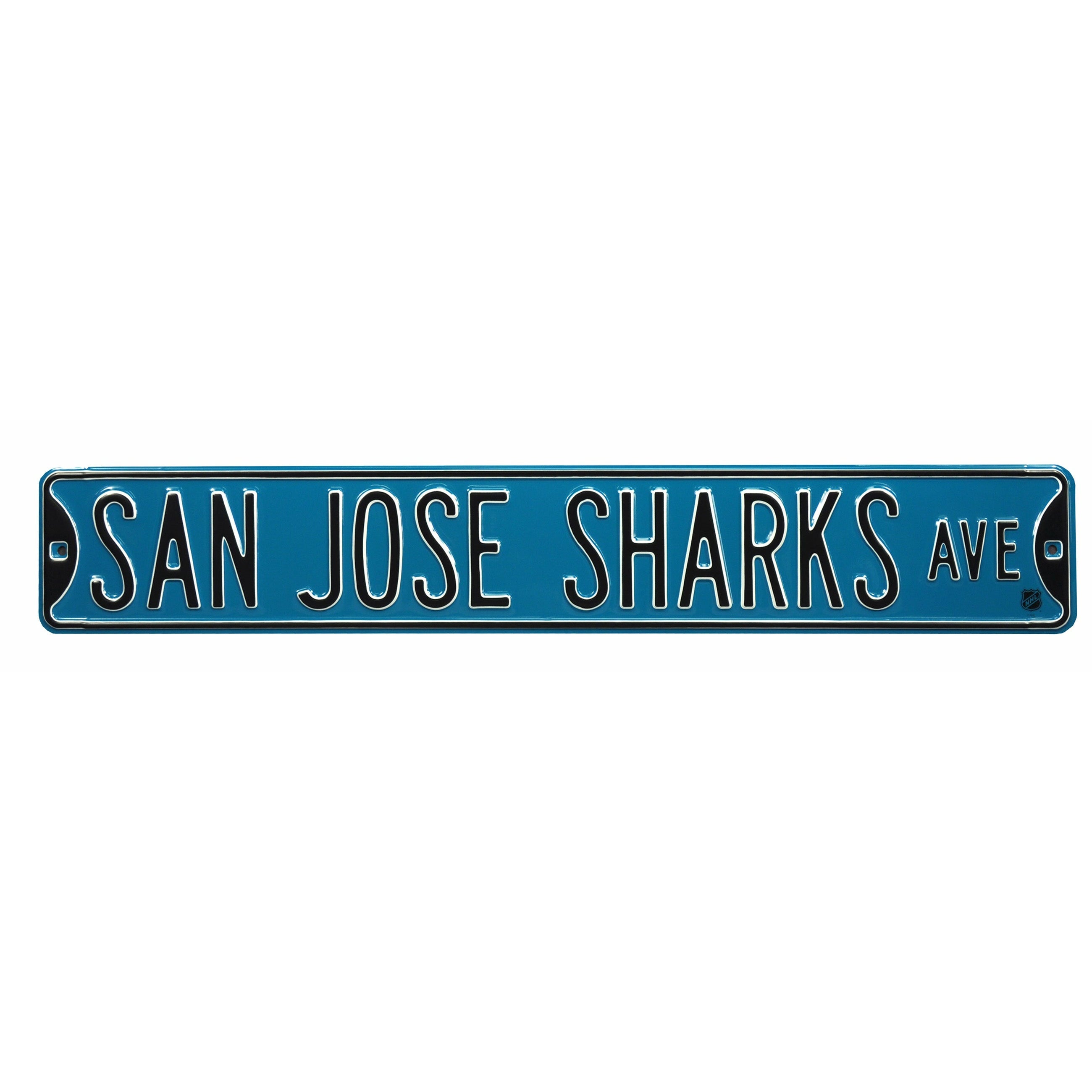 San Jose Sharks - SAN JOSE SHARKS AVE - Embossed Steel Street Sign