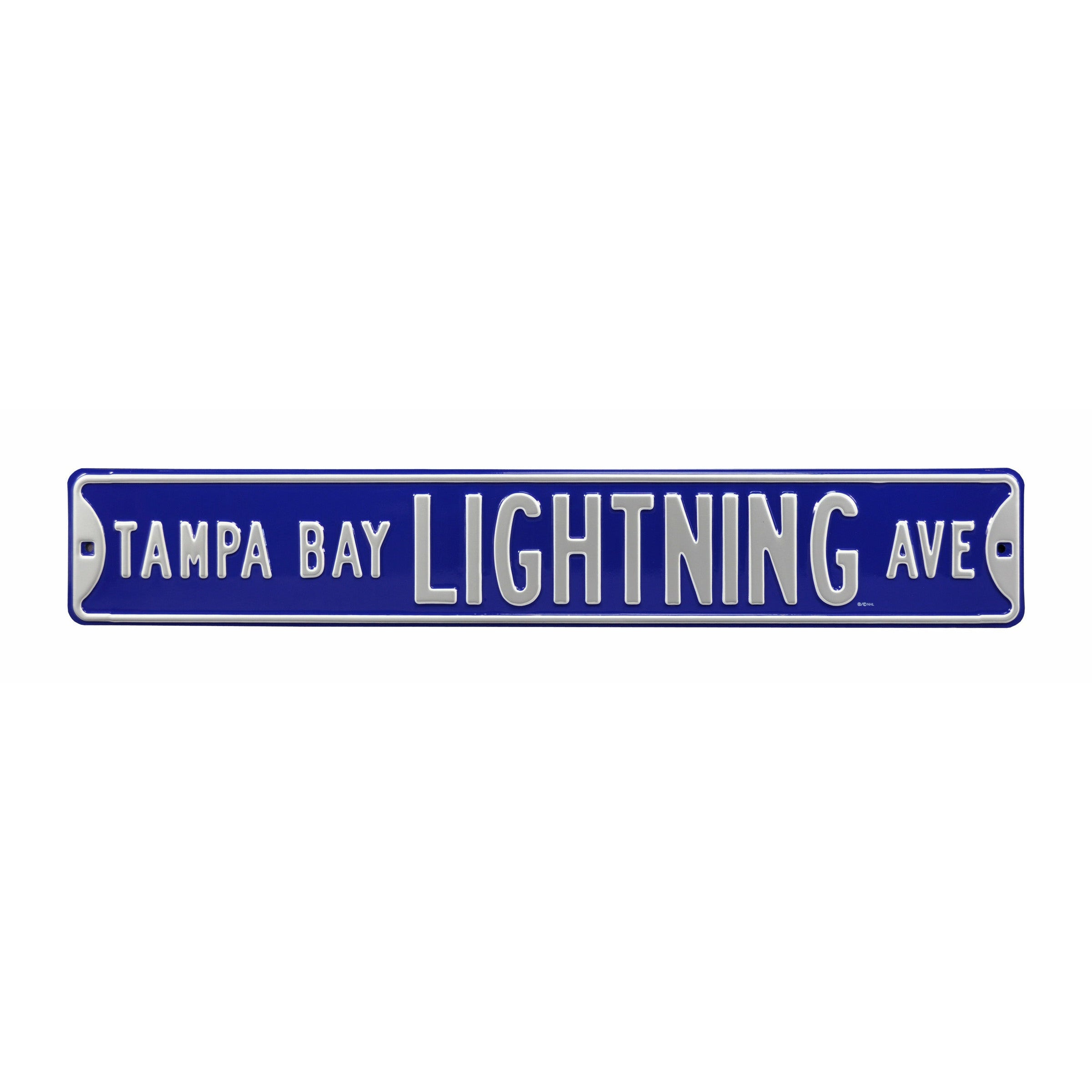 Tampa Bay Lightning - LIGHTNING AVE - Embossed Steel Street Sign