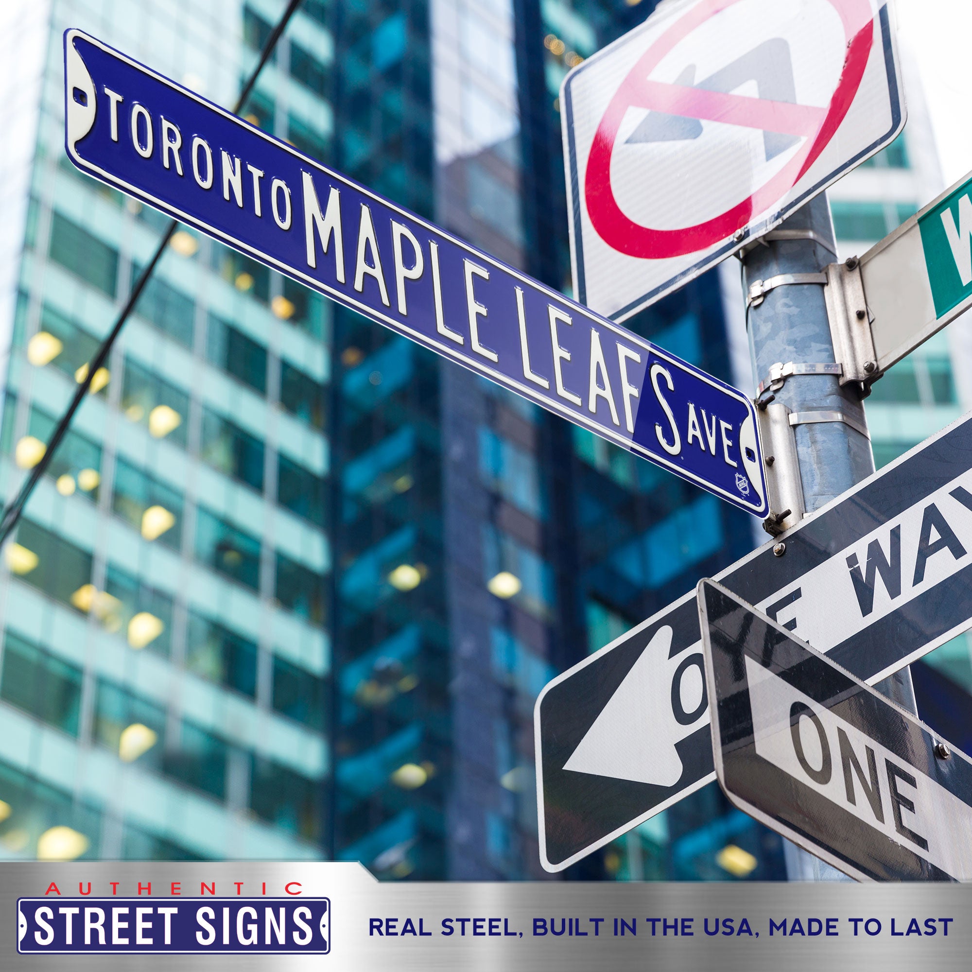 Toronto Maple Leafs - MAPLE LEAFS AVE - Embossed Steel Street Sign