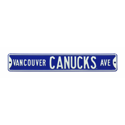 Vancouver Canucks - CANUCKS AVE - Embossed Steel Street Sign