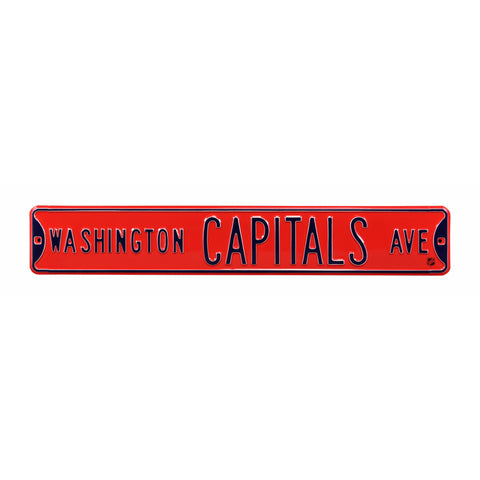 Washington Capitals - WASHINGTON CAPITALS AVE - Embossed Steel Street Sign