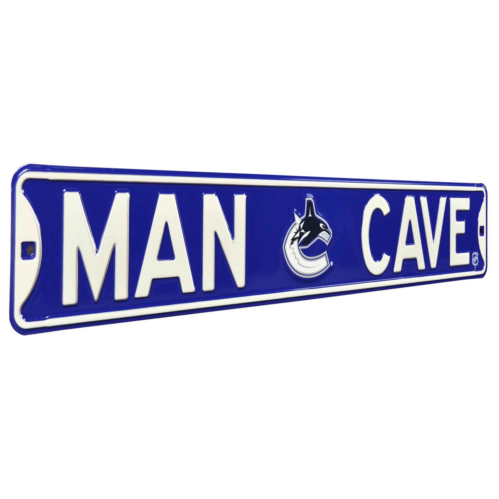 Vancouver Canucks - MAN CAVE - Embossed Steel Street Sign
