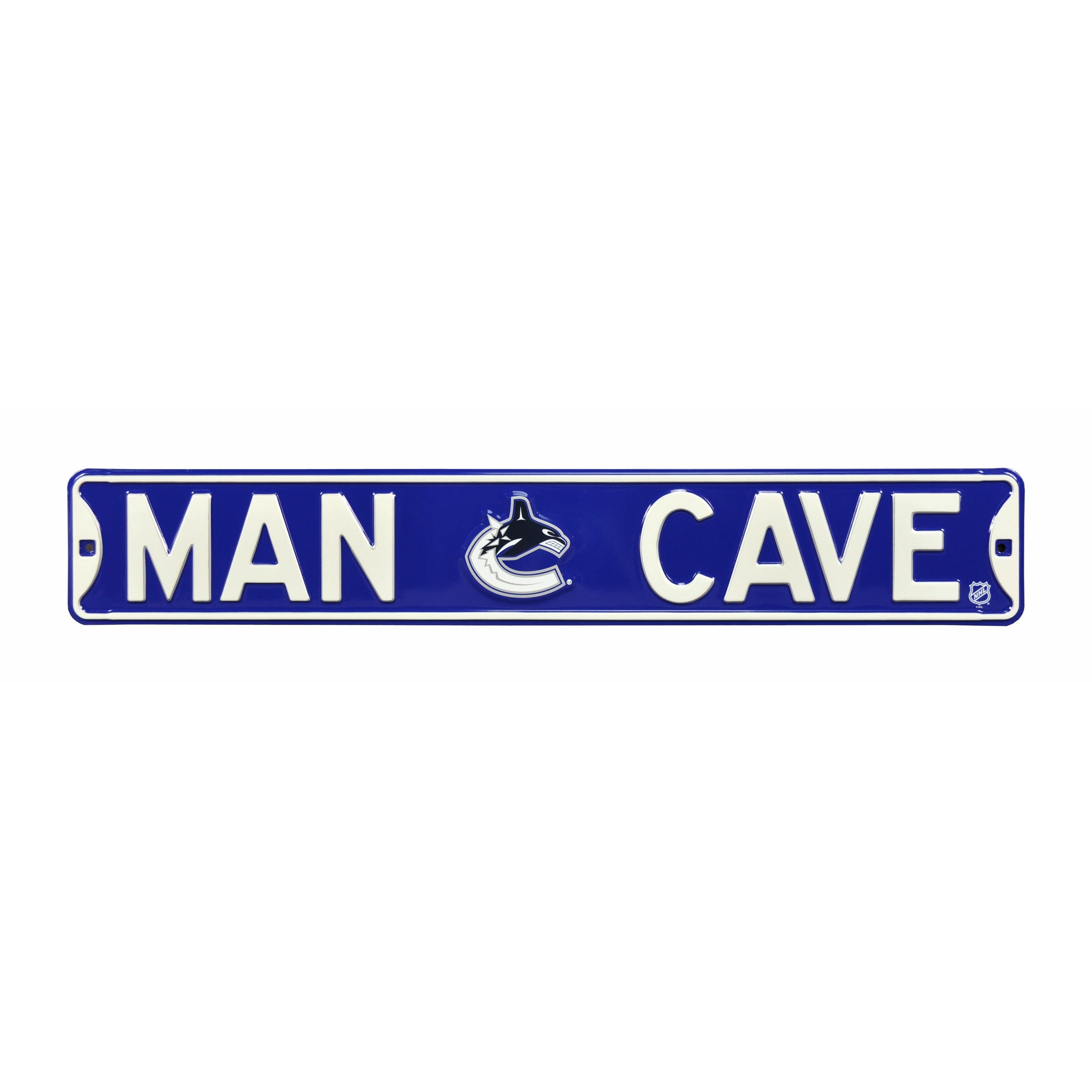 Vancouver Canucks - MAN CAVE - Embossed Steel Street Sign